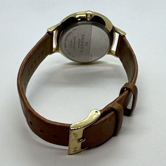 Skagen Anita SKW2407 Women\'s Brown Leather Analog Dial Quartz Watch JNA556 main image 5